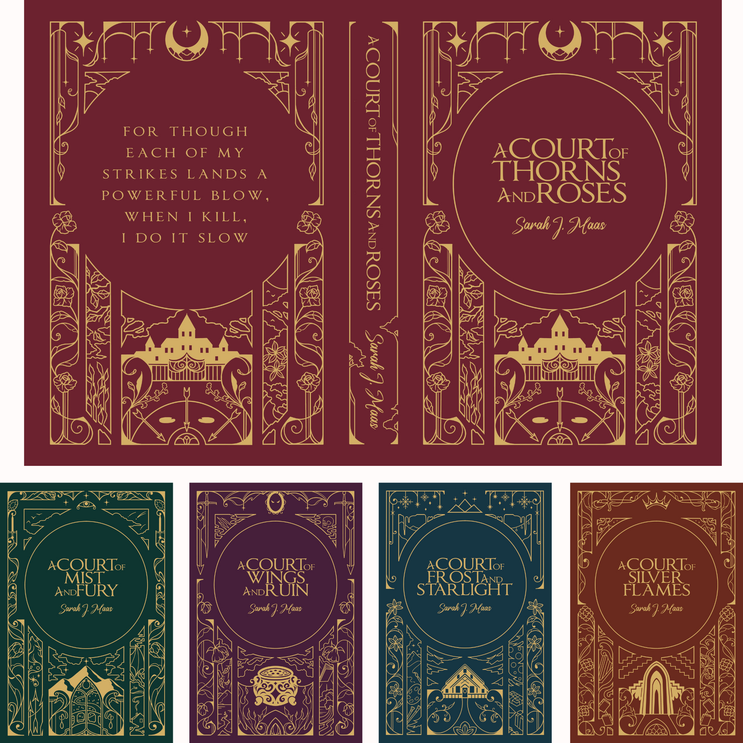A Court of Thorns and Roses Dust Jackets - Dark Versions
