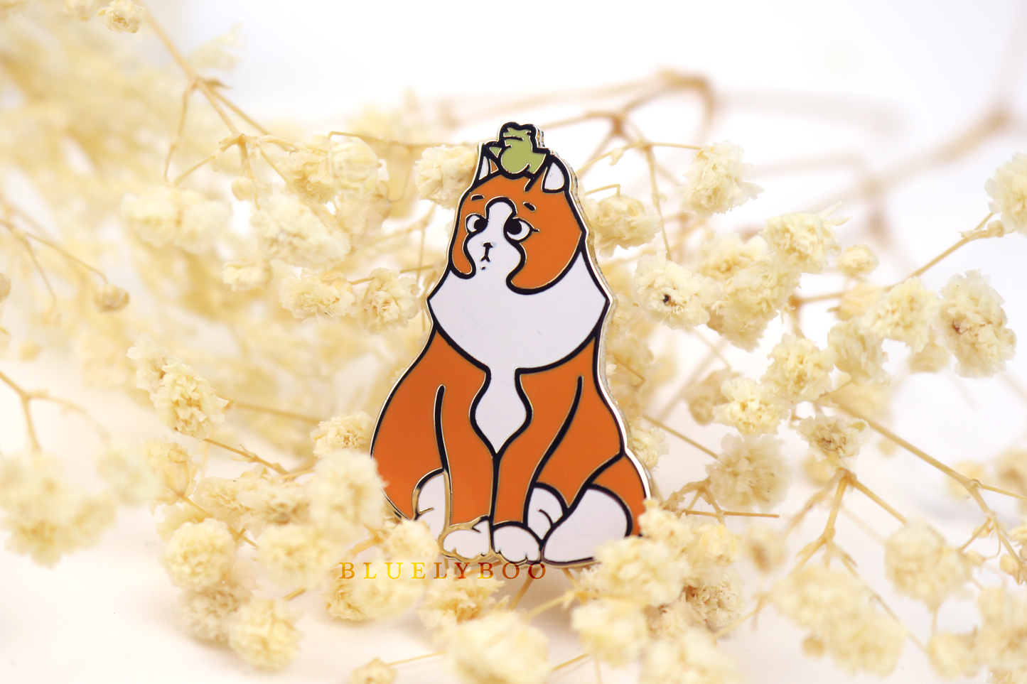 Cat and Frog Pin