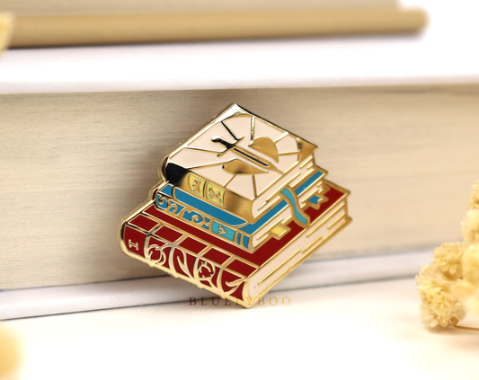 Book Stack Pin